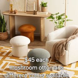 Mushroom Shaped Ottoman, Fabric