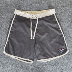 Patagonia Board Shorts Swim Trunks Retro Surfing Beach Gray Size 32