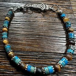 Handmade Imperial Turquoise Beaded Bracelet.