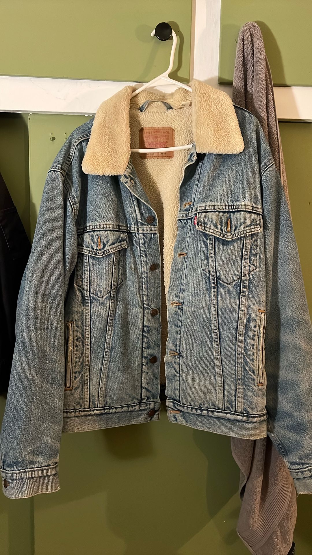 Vintage LEVIS White Denim Trucker Jacket