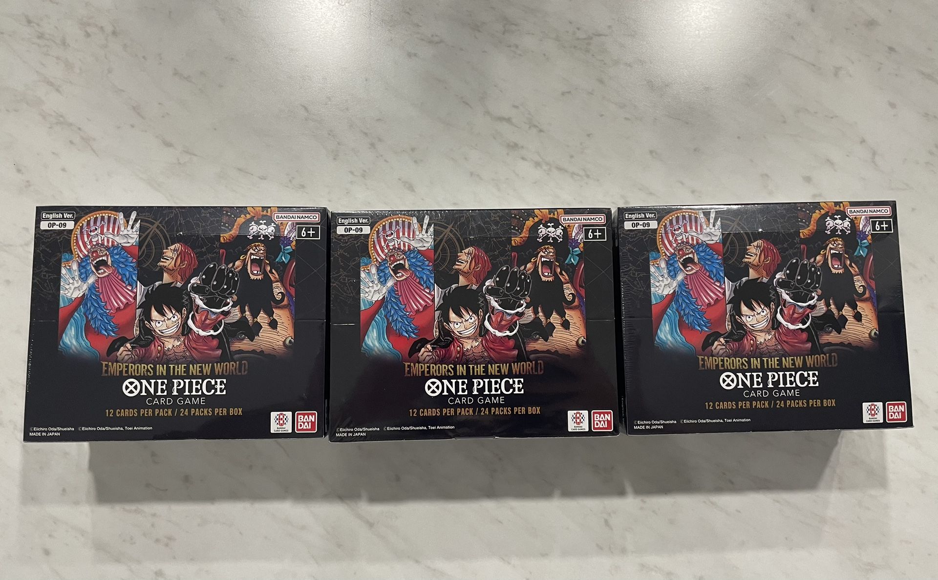 One piece emperors in the new world OP09 English booster boxes SEALED (3 available)
