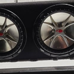  Kicker CompVR 12-inch subwoofers.
