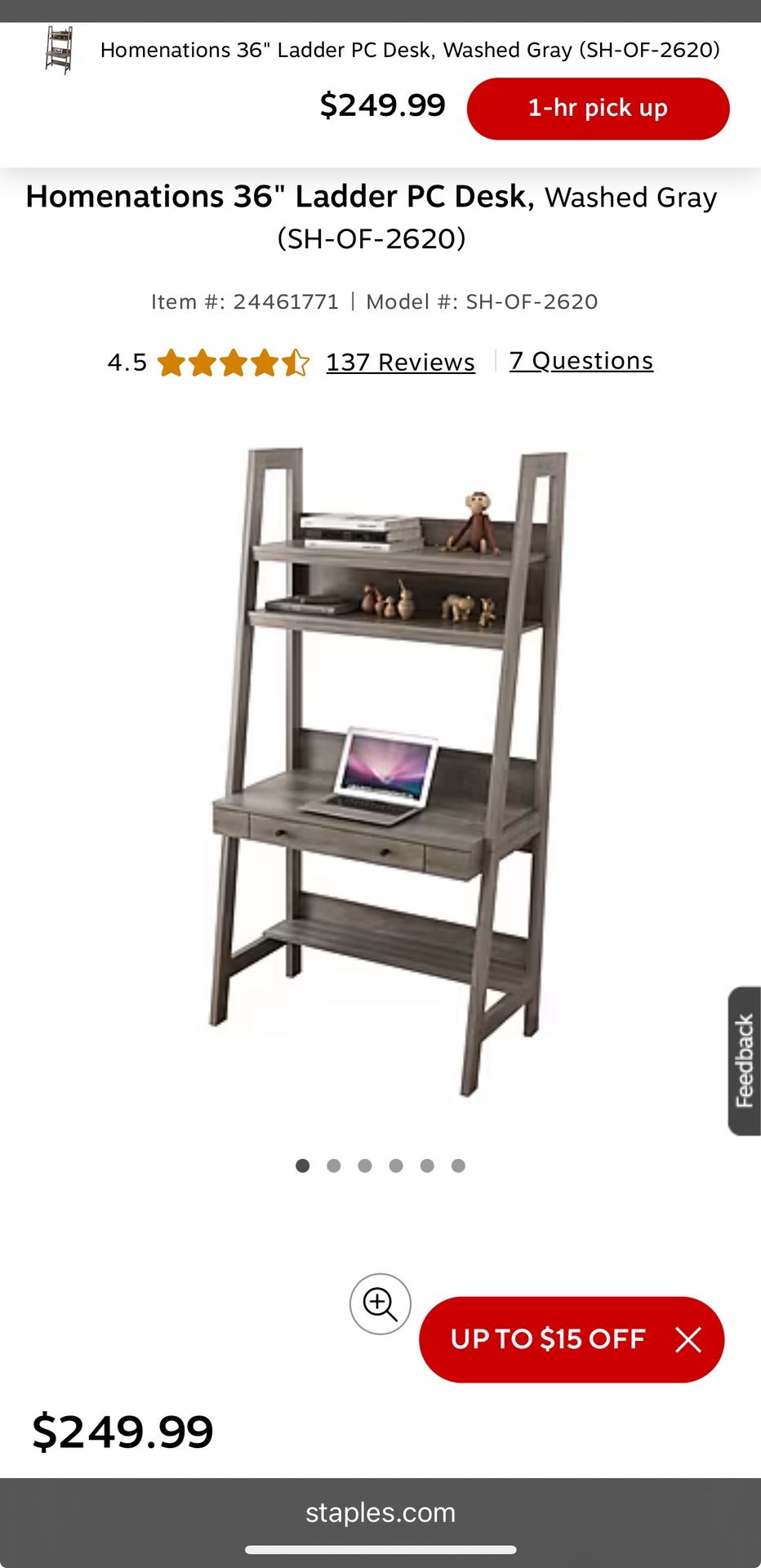 pc desk with hutch