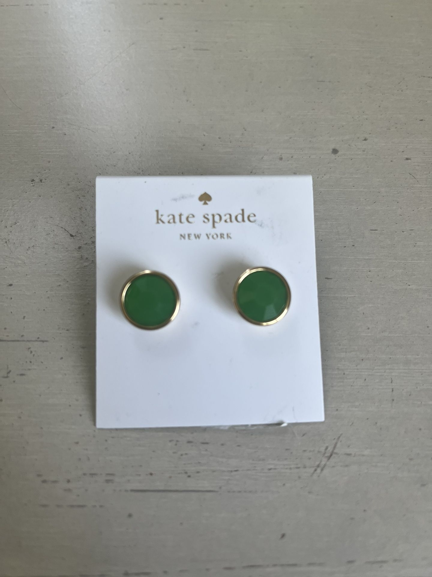 Kate Spade Emerald Studs NWT