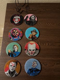 Horror Movie / Halloween Diamond Art Coaster Set of 8