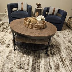 Round Wood Coffee Table New