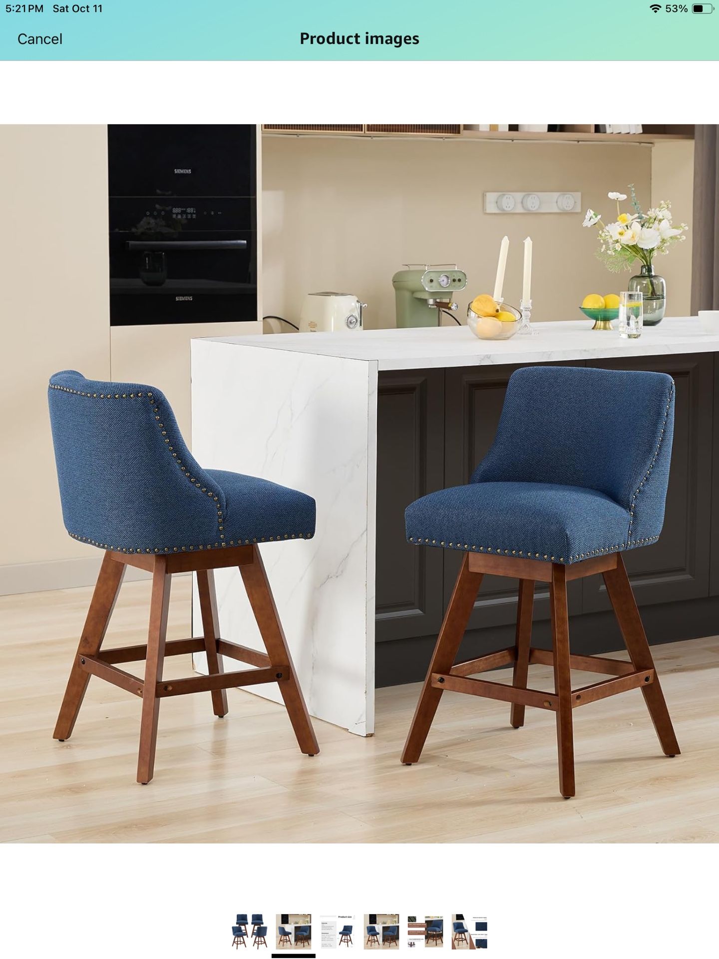 Swivel Bar Stools Set Of 4