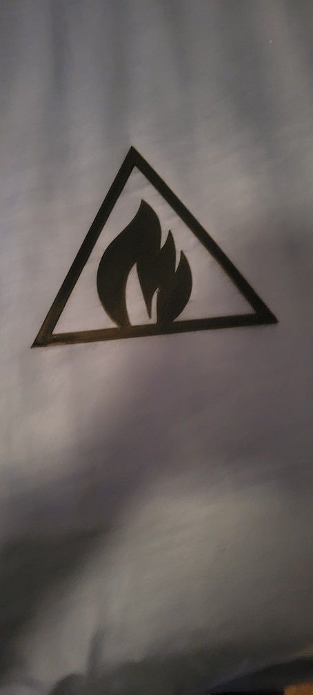 Fire Element Symbol Wall Art In Black