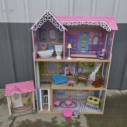 KidKraft Sweet And Pretty Wooden Dollhouse Set 