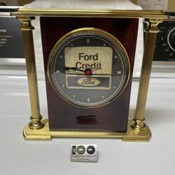 Commemorative desk clock featuring the Ford Credit 