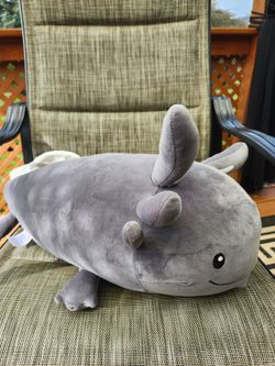 Large Gray Axolotl Plush Stuffed Animal