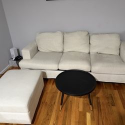 Couch + ottoman + coffee Table