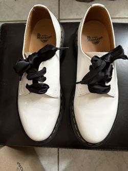 Dr. Martins, Black and White Patent leather Oxford’s