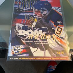 Sabres Magazine Dom Mating Signed By Rick Jeanneret On The Front Cover