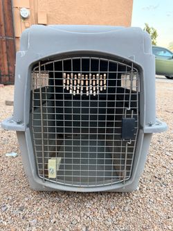 Petmate Sky Kennel Ultra Medium Gray Hard Sided Dog Travel Carrier (LxWxH: 31” x 22” x 25”)