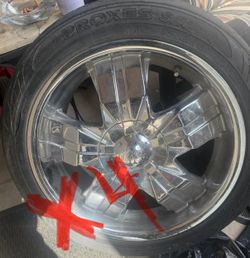 Preowned set of 4 20’s . A must sell tires and rims helping someone get back home. Asking $400 for a set of 4 tires and 4 rims located off Lake mead &