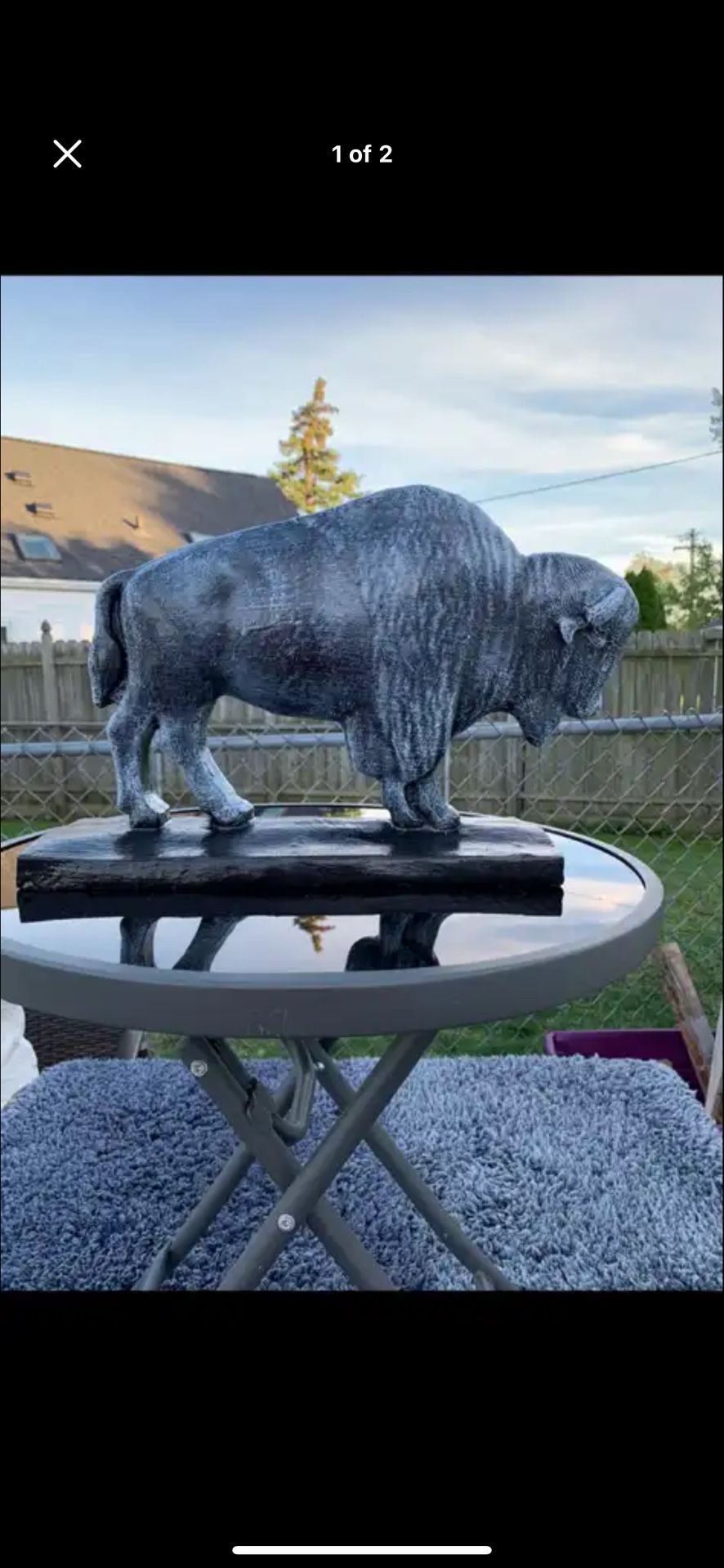 The Old Gray Buffalo Statue