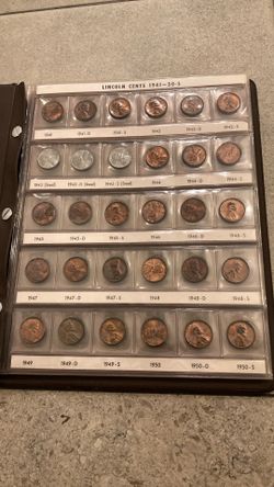 Complete Set of Lincoln Cents ‘41 thru ‘75  