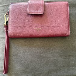 Leather wristlet