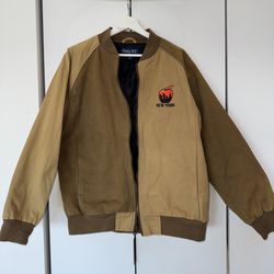 Only nY Tan Brown Bomber Jacket 