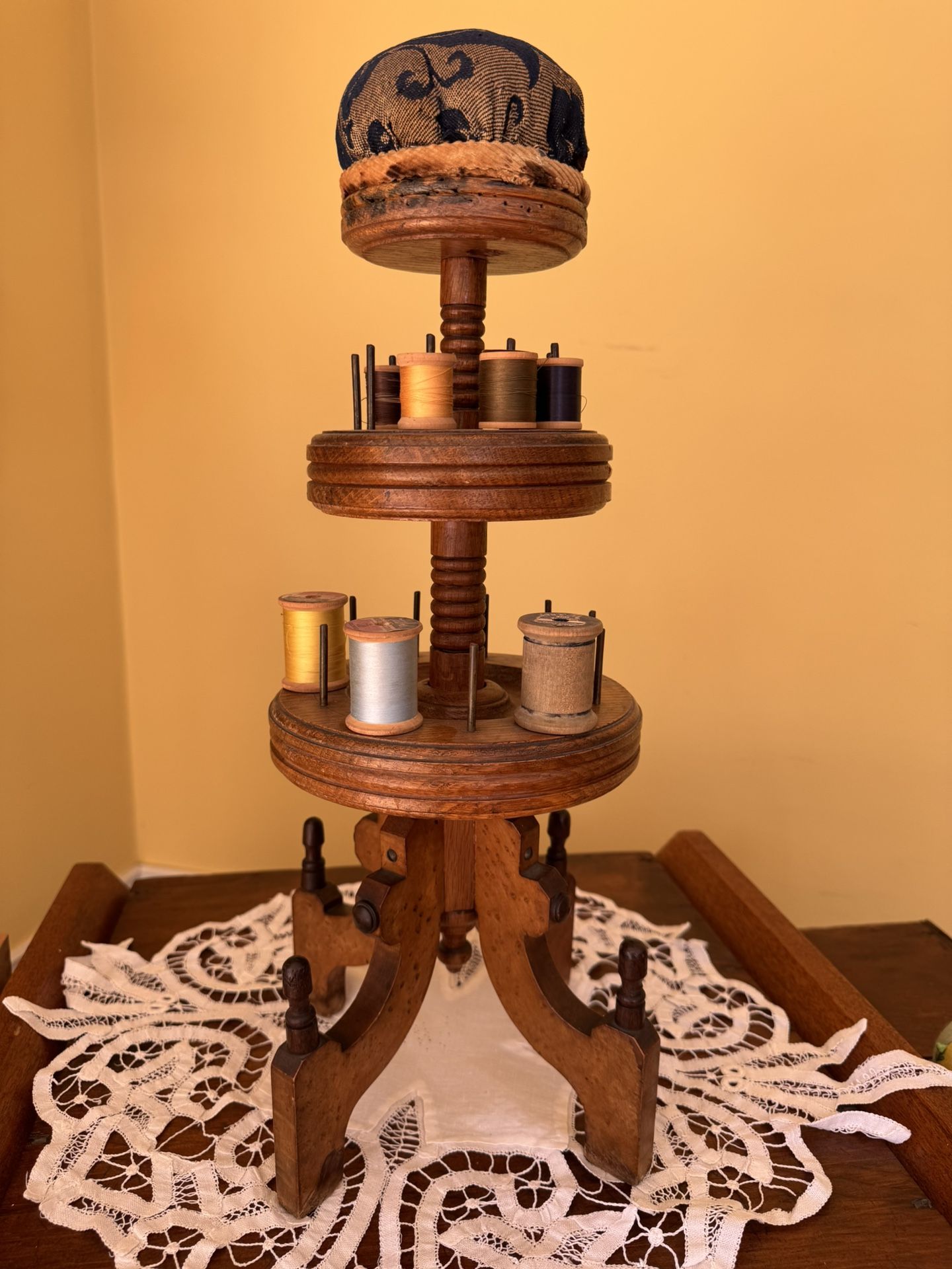 Victorian Eastlake Thread Holder Circa 1870