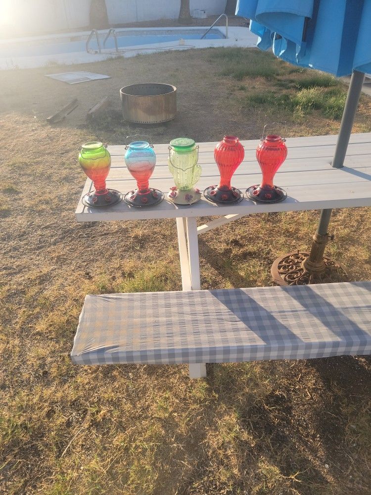 Have 5 Glass Hummingbird Feeders