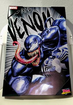"New"Marvel Pop Creations "We Are Venom" Canvas Art Metallic Edition