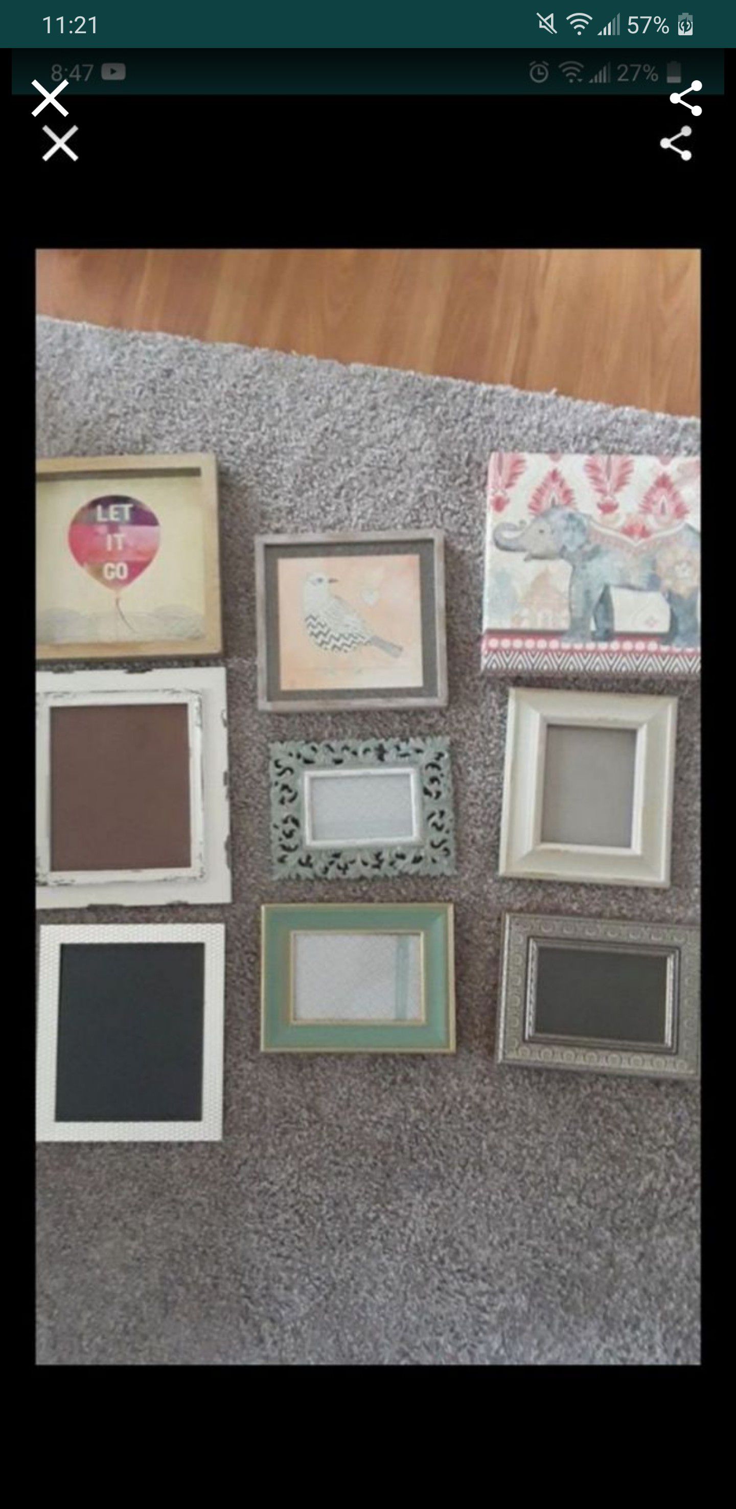 Picture frames, canvas, wall decor