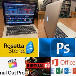 Muy rápida laptop Apple pro  i core 5  muy rápida trae miles de canciones y programas ✅VIRTUAL DJ 8 ✅SERATO DJ lite  ✅ROSETA STONE para aprender ingle