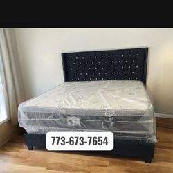 USB Charging Port King Bed Frame 🚨 + Mattress. Ready for Delivery Today 🚛