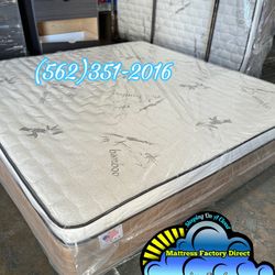 King Pillowtop Mattress And box Set Medium Firm Nuevo New 
