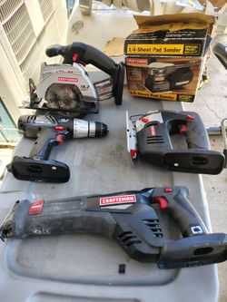 Craftsman tools 19.2v cordless set of 5 drill jig saw