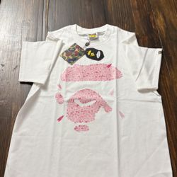 pink flower bape shirt 