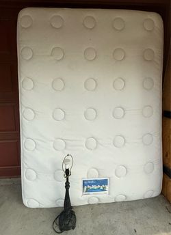 Queen Size Mattress and Lamp
