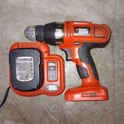Black & Decker Battery With Charger Drill