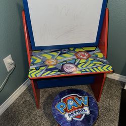 Paw Patrol Desk White Board Bookshelf