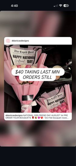 NATIONAL GIRLFRIENDS DAY FLAT BOQUET 💝💐🌹