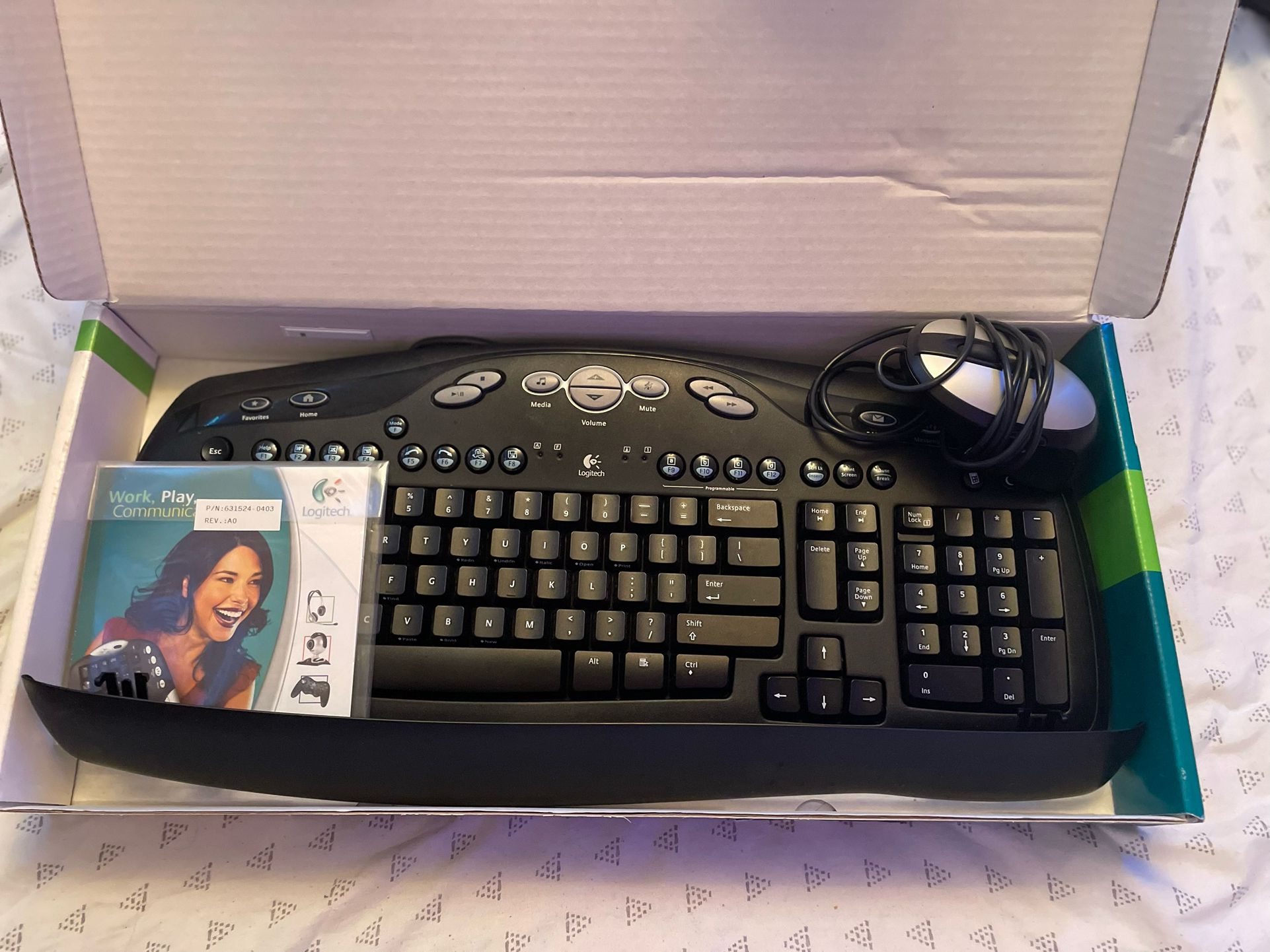 Logitech® K350 Wireless Full-Size Keyboard, Black, (contact info removed)96