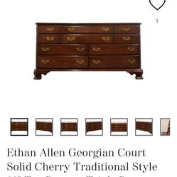 Cherry Wood Vintage Dresser