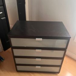 Beautiful 4 Drawers Drawer Dresser Clothes Storage Cabinet Chest TV Unit Nighstand IKEA