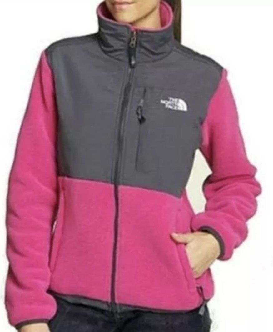 The North Face Denali Polartec® Fleece Jacket Pink Black Size M Exc MSRP $178.95