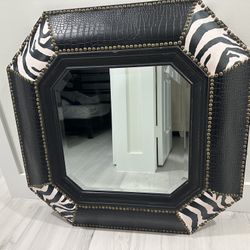 Leather Wrapped Mirror