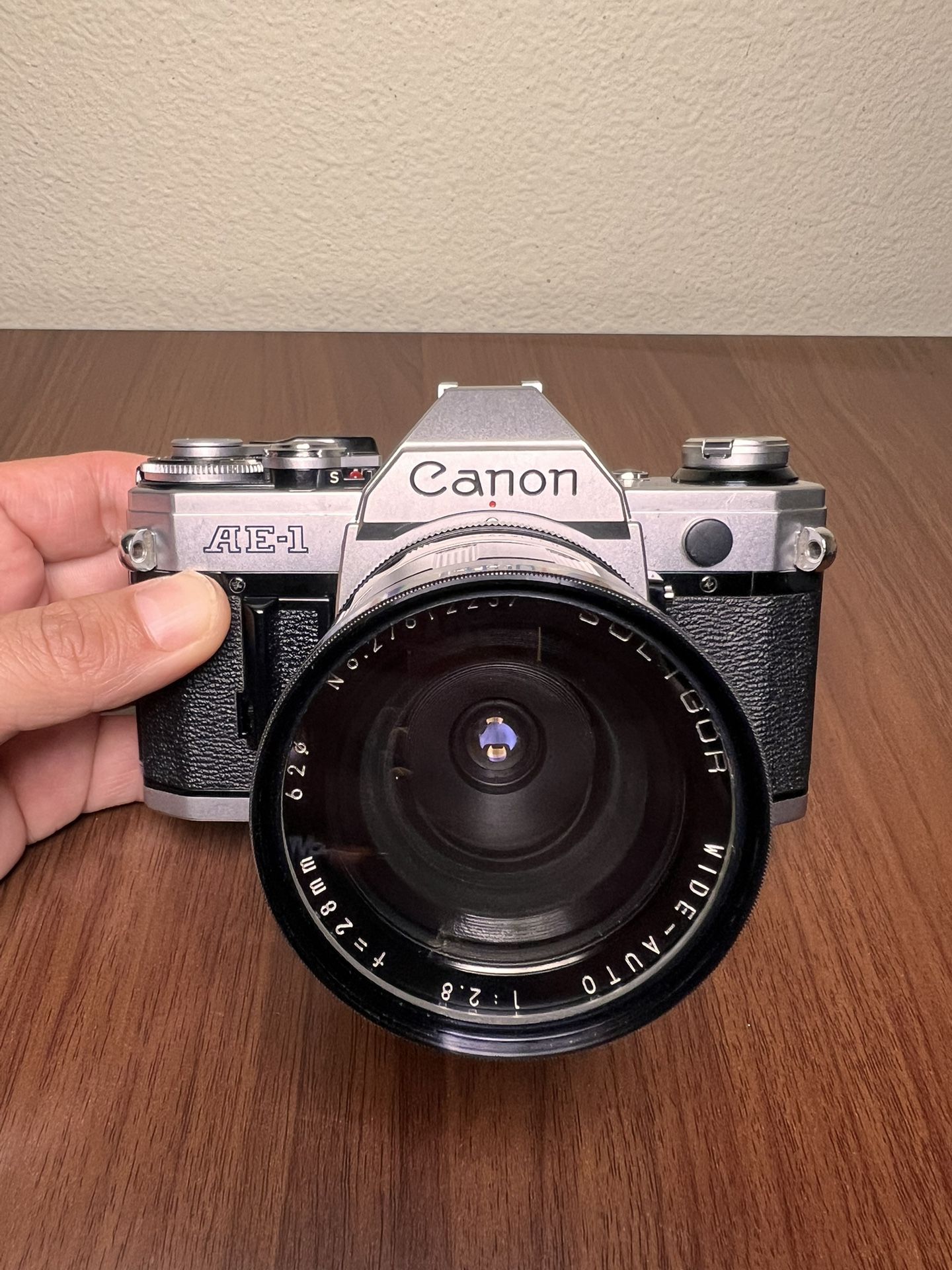Canon AE-1 With 28mm F/2.8 Lens Fully Working SLR 35mm Film Camera
