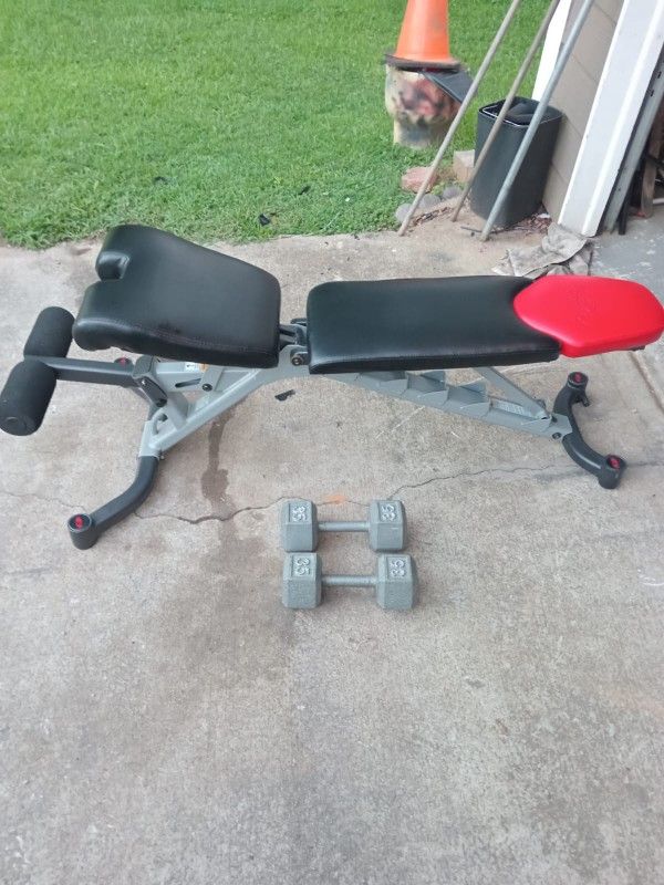 Nice Clean Leather Bowflex Workout Bench 