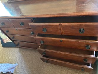 Large Wood Dresser with Multiple Drawers