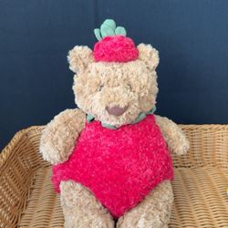 Jellycat Strawberry Bartholomew Bear-BNWT& HTF& Retired 