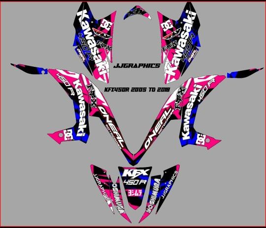 Kawasaki KFX 450r Graphic Kit 04 To 08