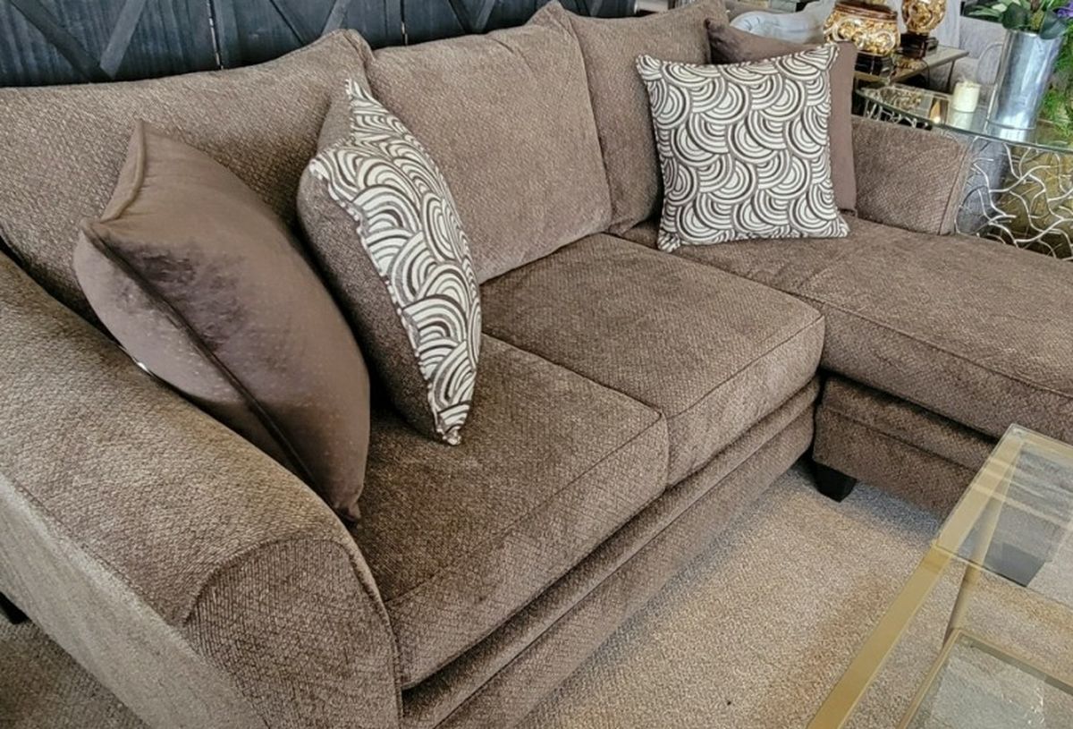 Brown Sofa Chaise (Sectional)