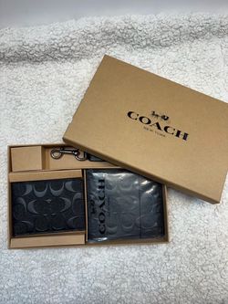 Men’s Coach Black 3d C Wallet Gift Set