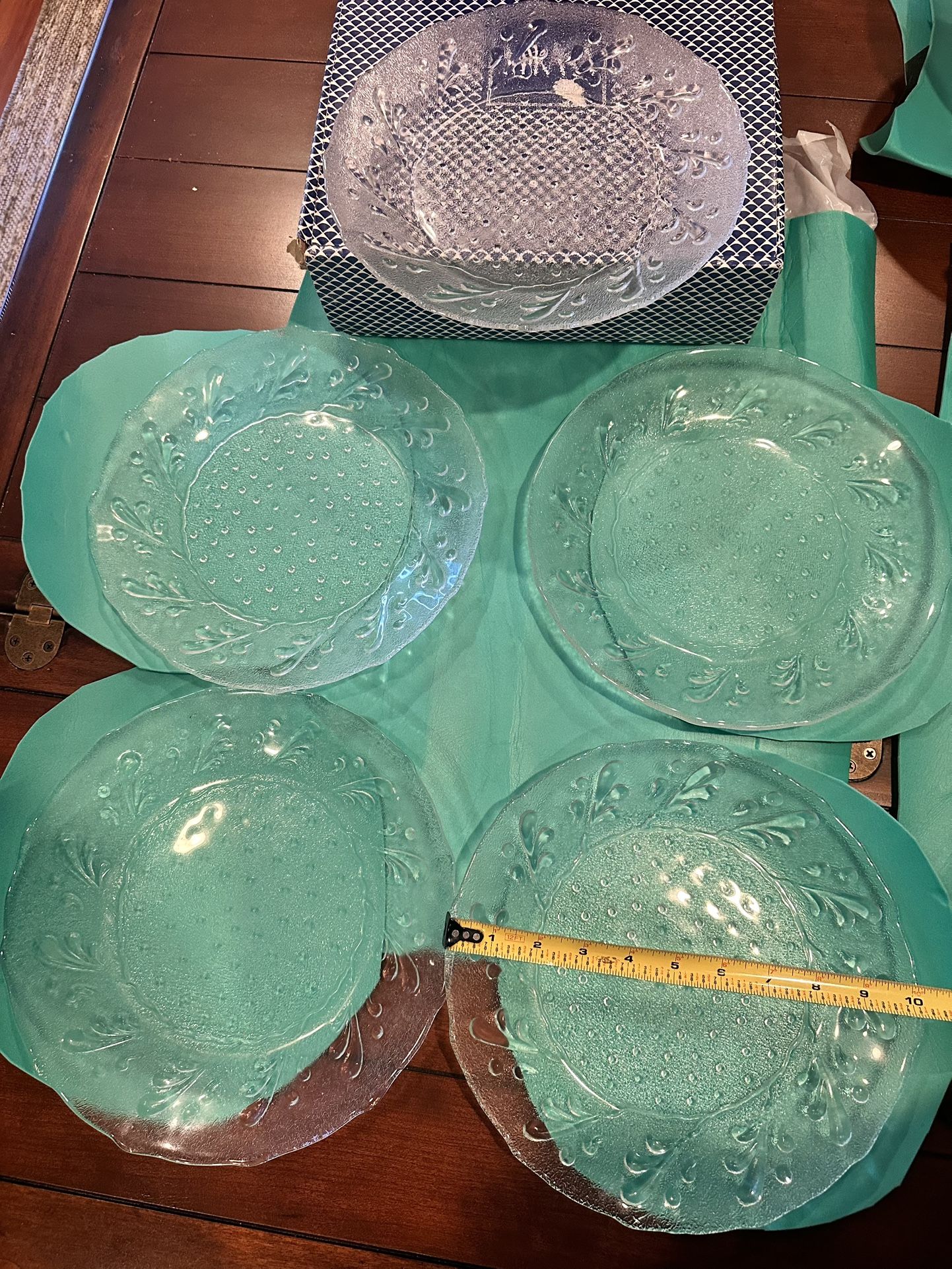 Glass Plates Decorative Set Of 9